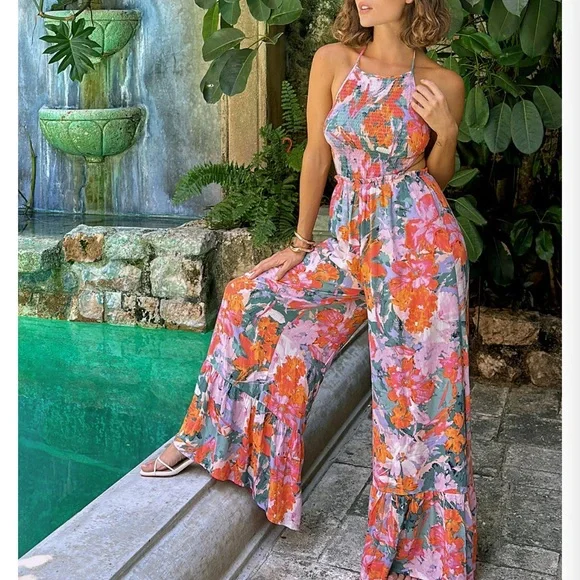 Ginny Multicolor Floral Jumpsuit - Picture 1 of 6